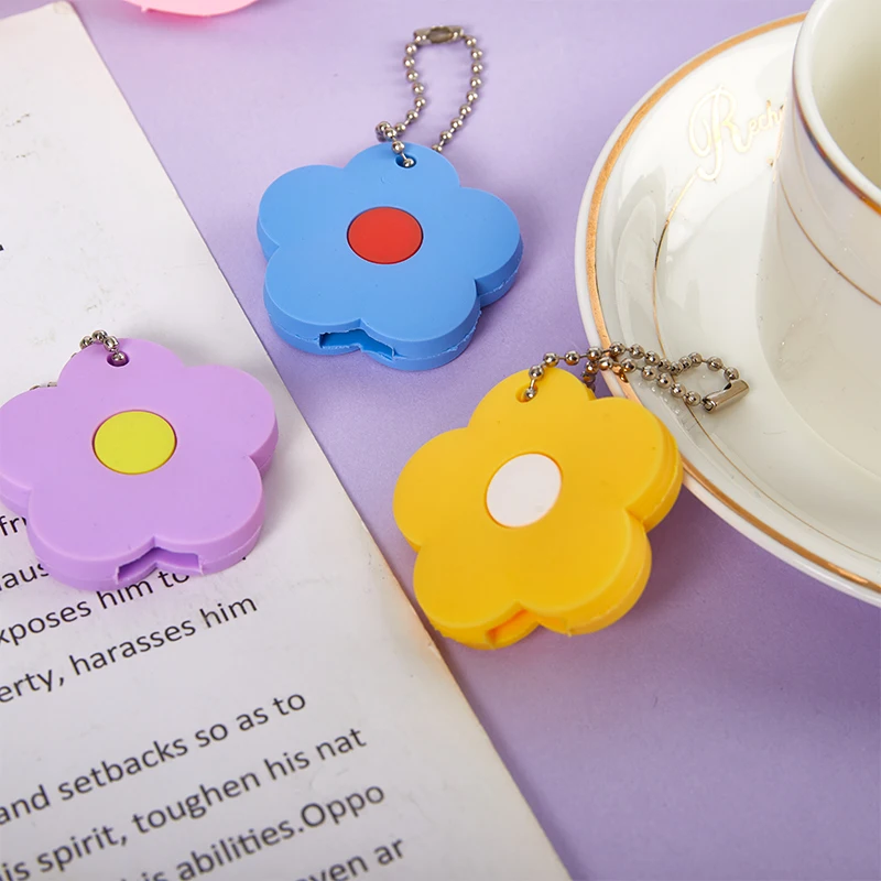 Color Flower Cartoon Key Cover Cap Silicone Key Accessories Cute Key Holder Fashion Key Chain For Girl Women Trinket Gift - Image 4
