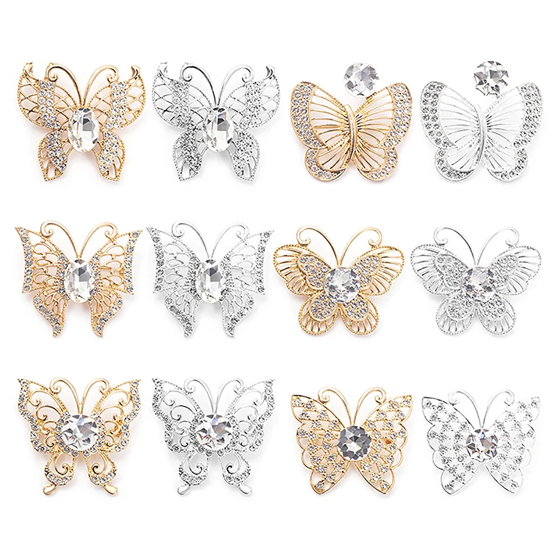 Alloy Rhinestone Butterfly Brooch Temperament Scarf Buckle Fashion All-match Animal Clothing Corsage Cloth Jewelry Accessories - Image 6