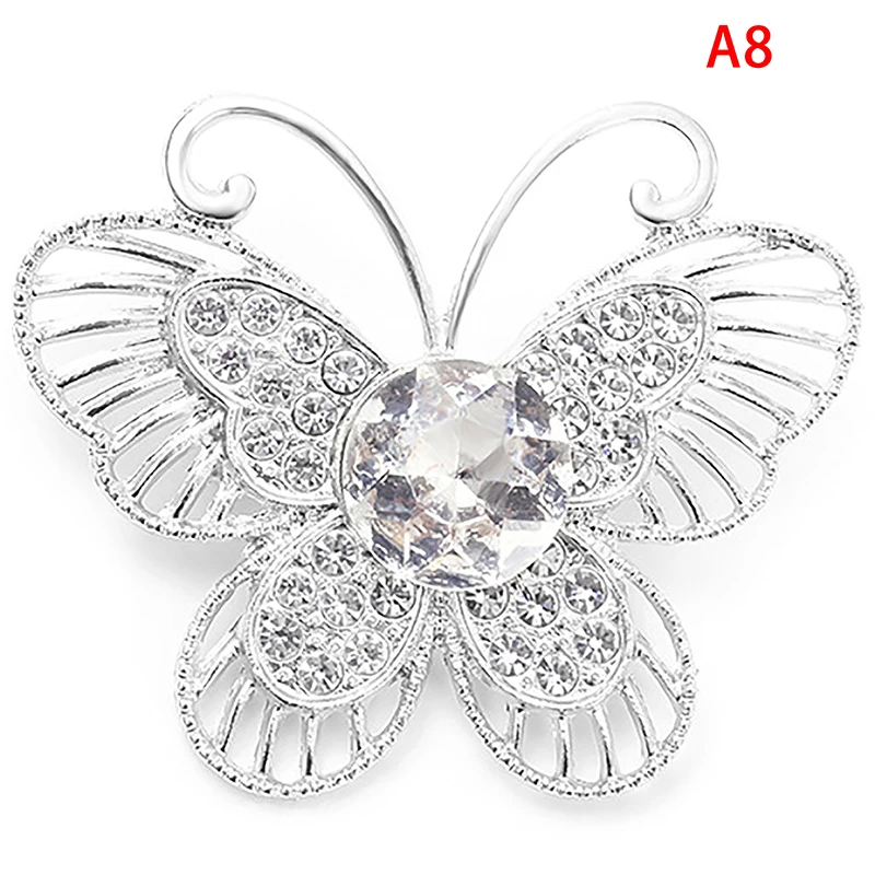 Alloy Rhinestone Butterfly Brooch Temperament Scarf Buckle Fashion All-match Animal Clothing Corsage Cloth Jewelry Accessories - Image 4